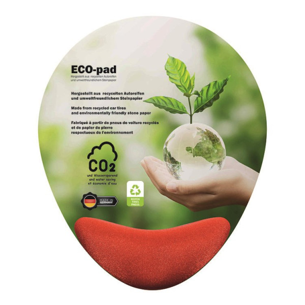 ERGO ECO-pad, Mauspad 200 x 240 mm, ca. 2 mm dick, HB Rot