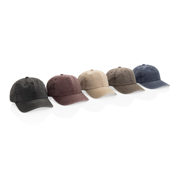 BEAU AWARE™ Washed 6-Panel Kappe aus 270gr/m² Baumwolltwill