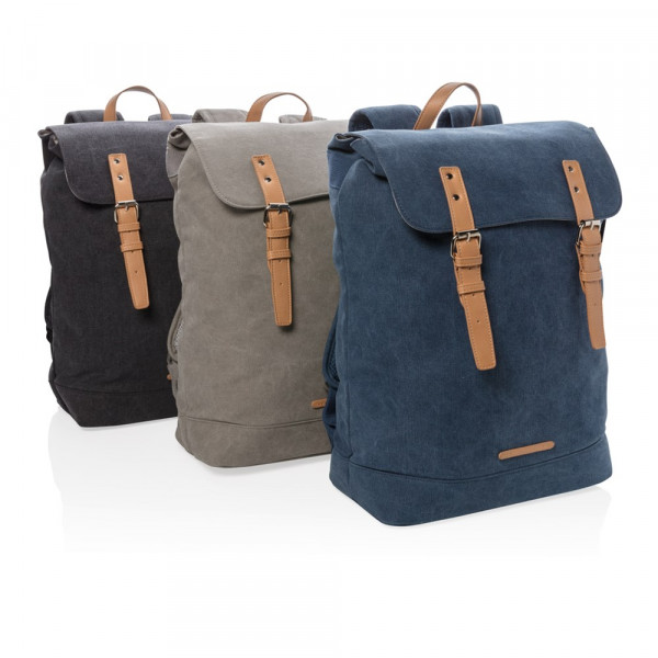 Canvas Laptop-Rucksack, PVC-frei